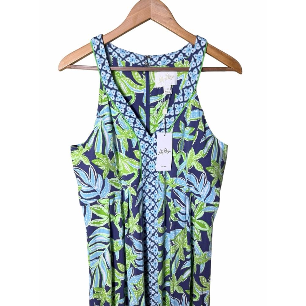 NEW Lilly Pulitzer Carmilla Maxi Dress in Sapphire Pool Tropical Tango Size 14 - Picture 4 of 10